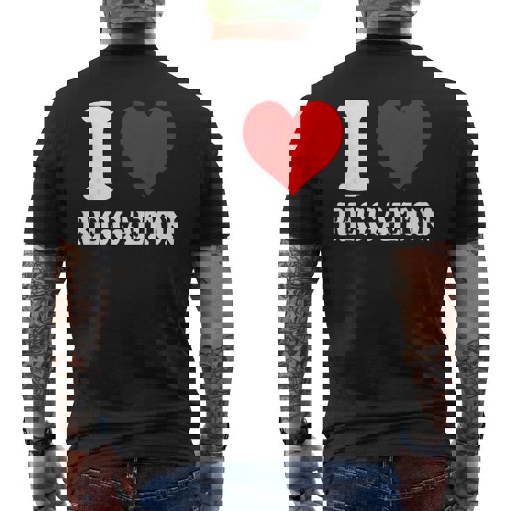 I Love Reggaeton Music メンズTシャツ バックプリント