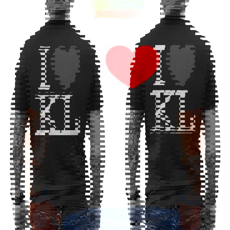 I Love ハート Kl メンズTシャツ バックプリント