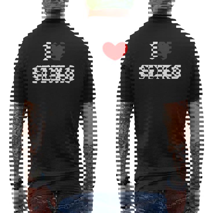 I Loveeiko 私は愛するeiko メンズTシャツ バックプリント