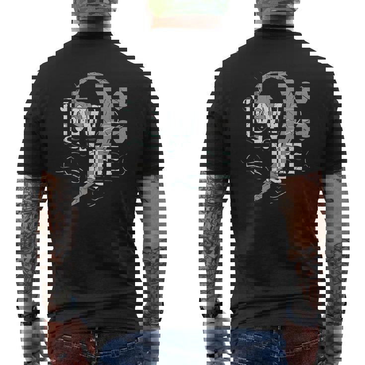 Low Life 低音記号 面白い マーチング ブラスバンド 音符 メンズTシャツ バックプリント