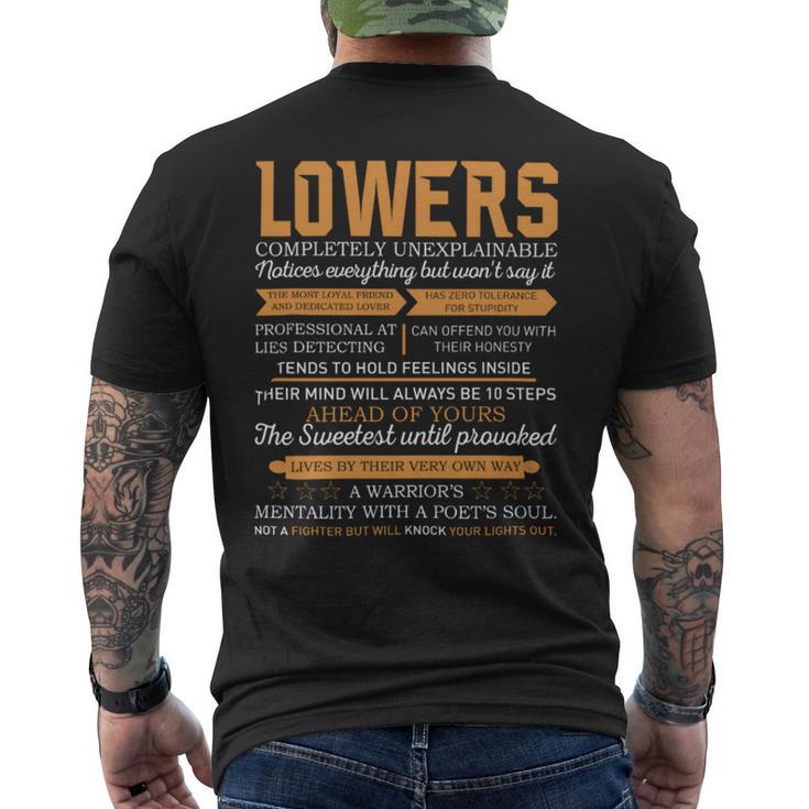 Lowers Completely Unexplainable Notices Everything But Won’T Say It Name Men's T-shirt Back Print