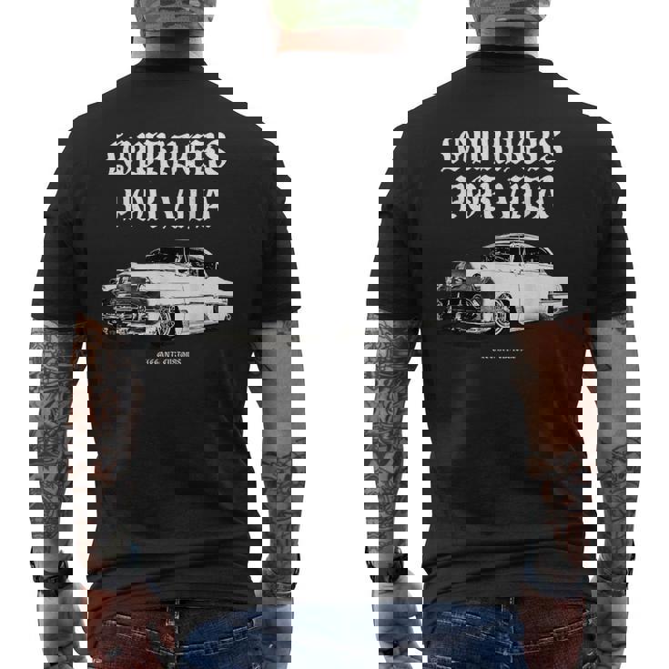 Lowrider's Porida Kustom リードそり ホットロッド マッスルカー メンズTシャツ バックプリント