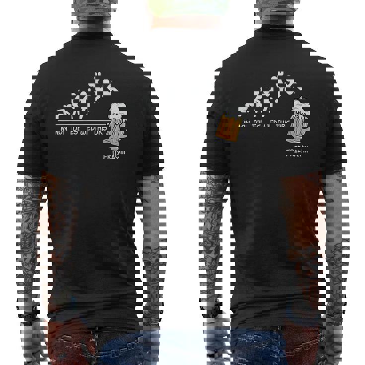 Lunes Martes Miércoles Juevesiernes Divertido Beber Cerveza Camiseta Hombre Estampado Espalda