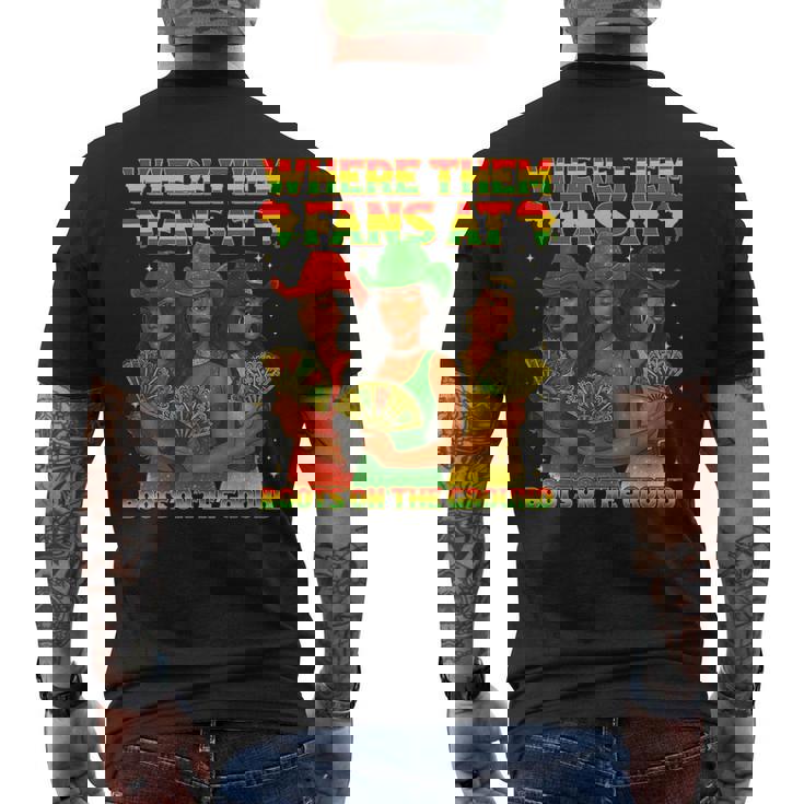 Where Them Fan At Boots On The Ground Black Western Cowgirl Men's T-shirt Back Print