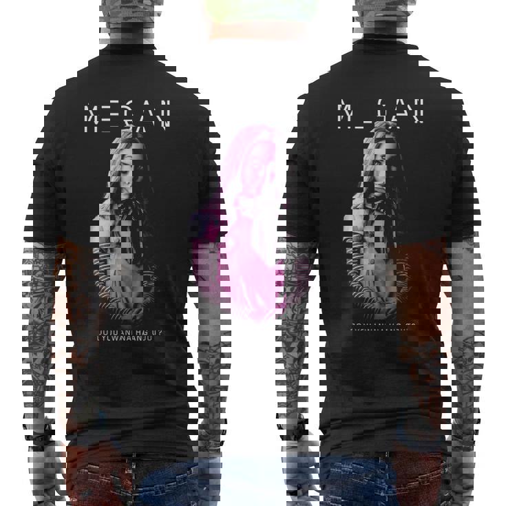 M3gan ハングアウトしたいですか メンズTシャツ バックプリント