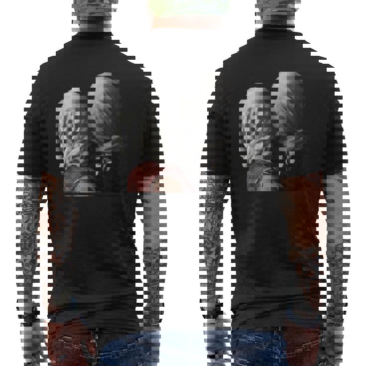 Magritteによるthe Lovers Painting メンズTシャツ バックプリント