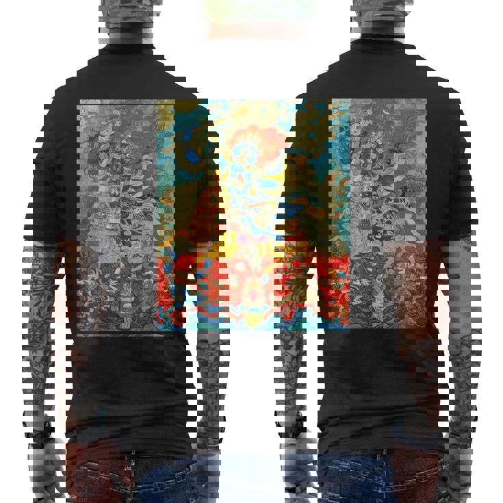 Magzor Gyalmo チベット仏教 タンカ 曼荼羅 仏教 メンズTシャツ バックプリント