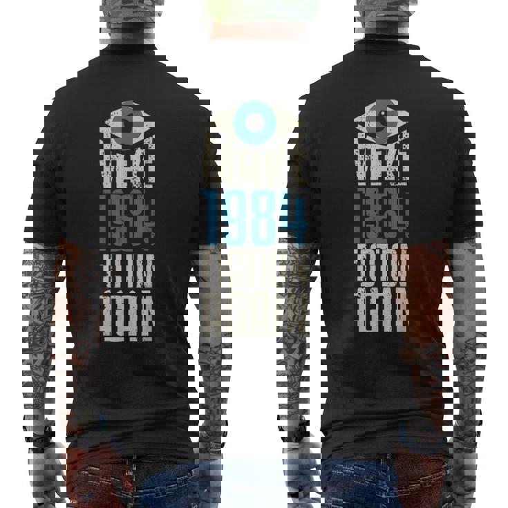 Make 1984 Fiction Again Libertarian Big Brother。 メンズTシャツ バックプリント