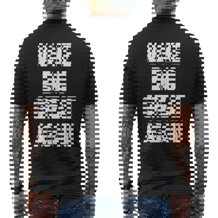 Make Emo Great Again インディーズミュージックエモ メンズTシャツ バックプリント