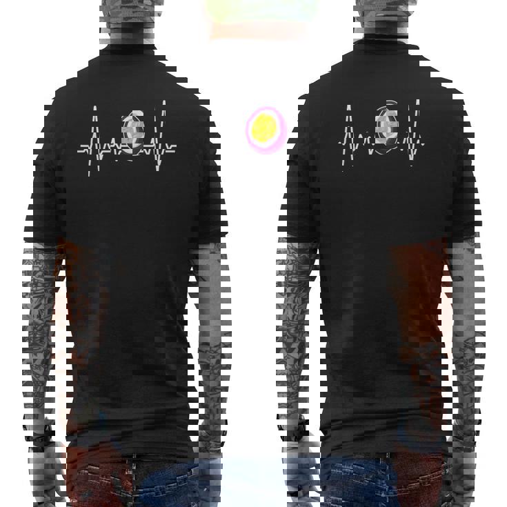 Maracuja Heartbeat パッションフルーツデザイン フルーツ メンズTシャツ バックプリント