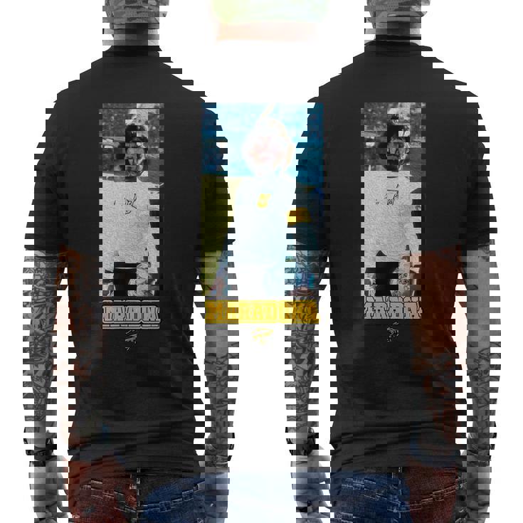 Maradona アルゼンチンヒゲ メンズTシャツ バックプリント