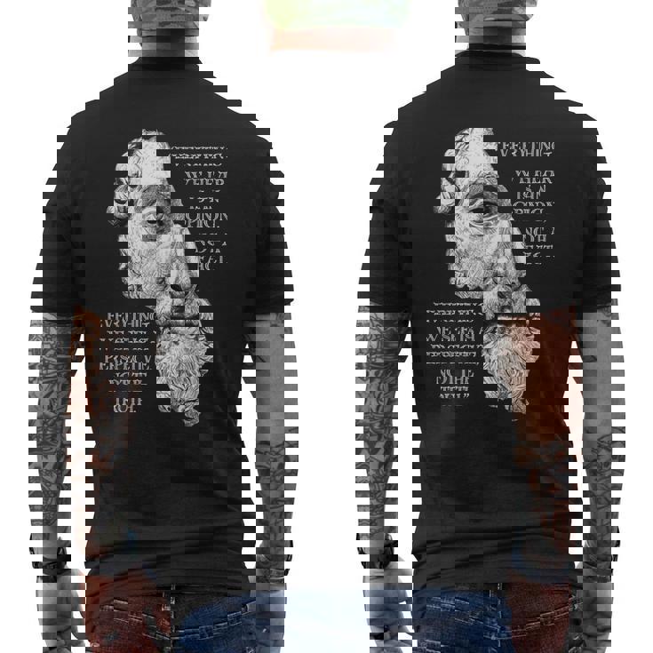 Marcus Aurelius ストイック哲学 ローマ哲学者の名言 メンズTシャツ バックプリント