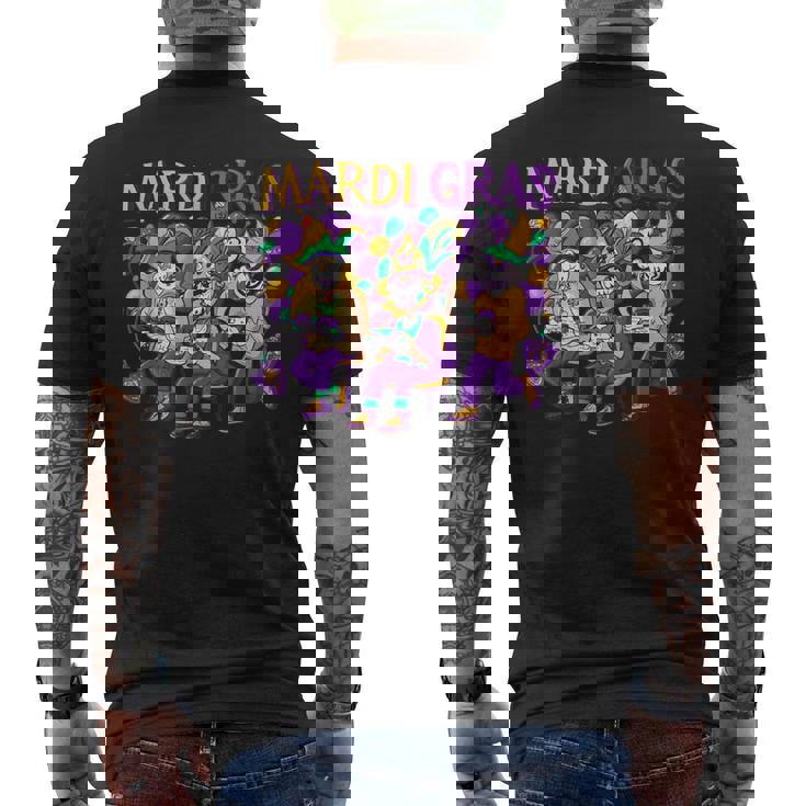 Mardi Gras ビデオゲームコントローラー シェア スチームフレンズ メンズTシャツ バックプリント