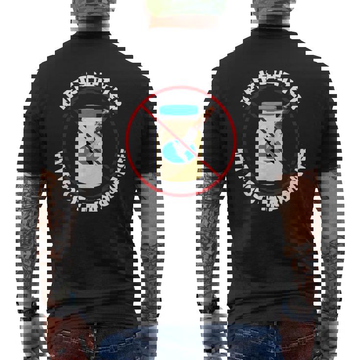 Mayo Hater Essentials マヨネーズ嫌いクラブ マヨネーズ メンズTシャツ バックプリント