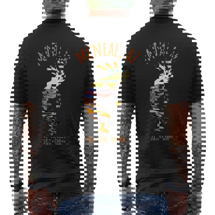 Mcneal アリゾナ Usa ダンシング ココペリ 南西部デザイン メンズTシャツ バックプリント