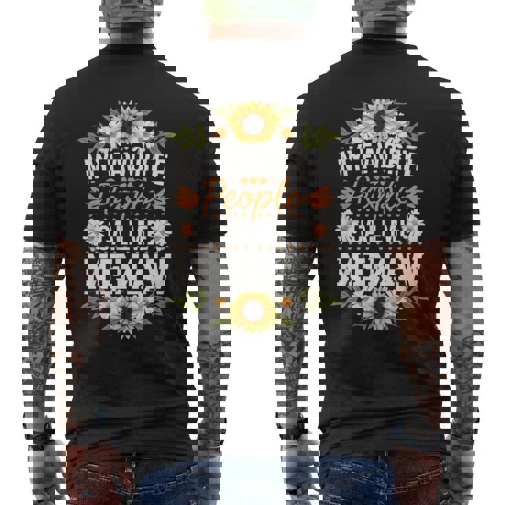 Meemaw ひまわり 好きな人 Call Me Meemaw メンズTシャツ バックプリント