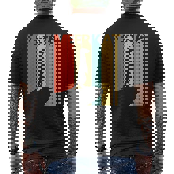 Meerkat ミーアキャット 動物 メンズTシャツ バックプリント