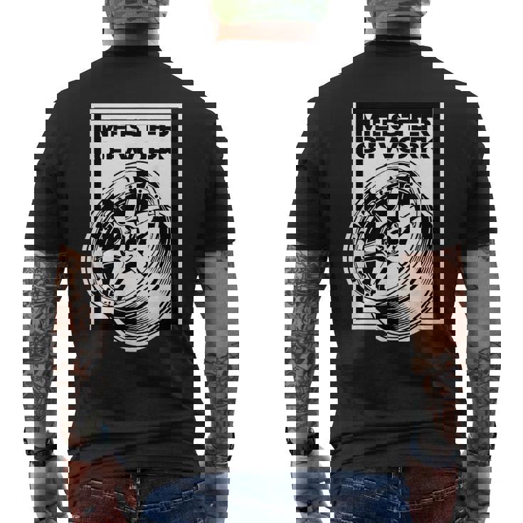 Meister Of Work 車用スタンスホイールのベストプロジェクト メンズTシャツ バックプリント