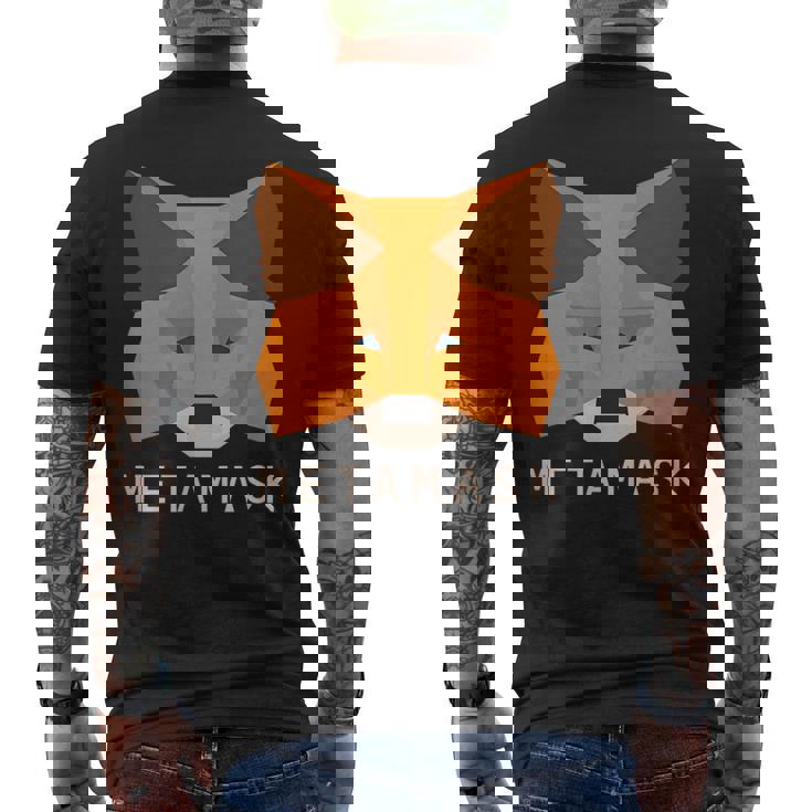 Metamask Fox 安全な暗号財布 Altcoin トークン交換 メンズTシャツ バックプリント