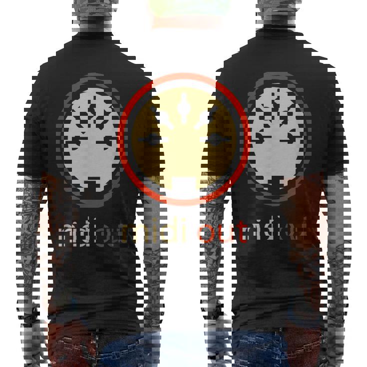 Midi Out 5極 Din オーディオシンセサイザー ヴィンテージステレオ メンズTシャツ バックプリント