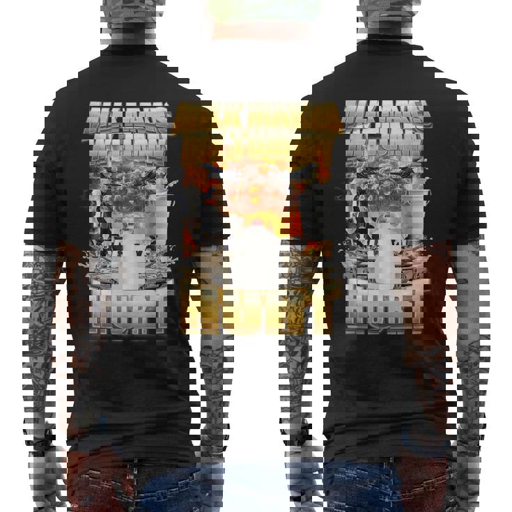 Milk Make My Tammy Hurt Cow Meme メンズTシャツ バックプリント