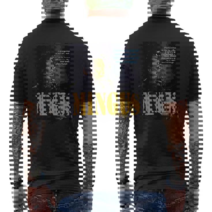 Mingus Jazz Wisdom Bassist ミュージシャン メンズTシャツ バックプリント