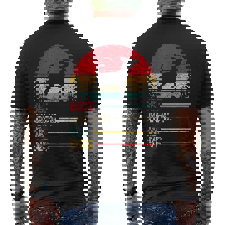 Miniature Pinscher Best Dad Ever Dogintage Retro Men T-shirt da uomo con stampa posteriore