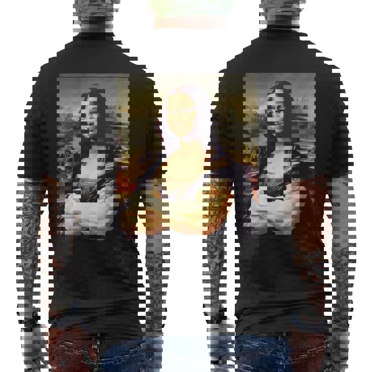 Mona Lisa Bodybuilding Mona Lisa Muscle Gym Workout メンズTシャツ バックプリント