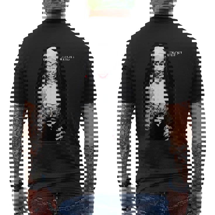 Monjaexy Tatuaje Camiseta Hombre Estampado Espalda