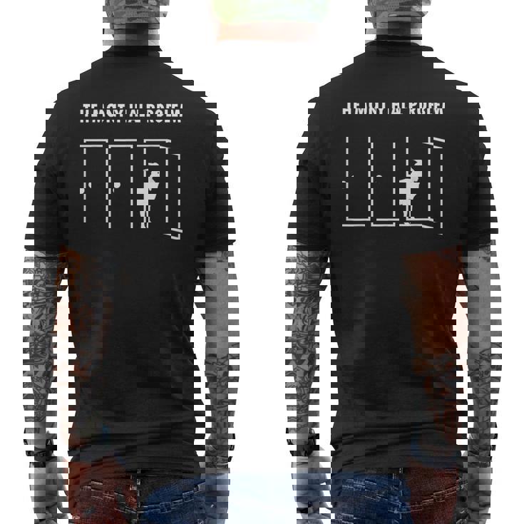 Monty Hall Problem 数学者ギフト 数学教師 オタク メンズTシャツ バックプリント