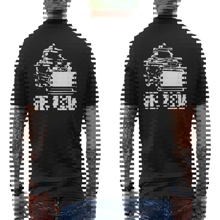 Mr Plow 面白い 皮肉なノベルティプラウトラック メンズTシャツ バックプリント