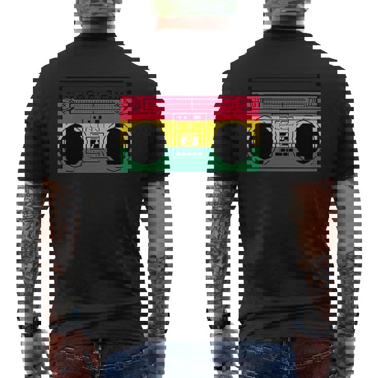 Música Reggae Boombox Dub Rastafari Jamaica Camiseta Hombre Estampado Espalda