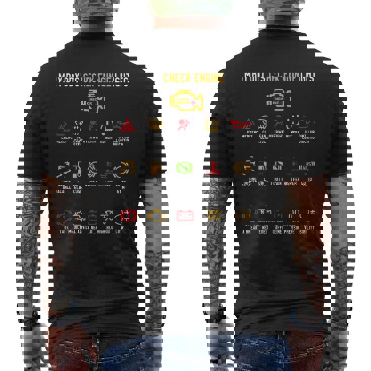 My Body's Check エンジンライト メンズTシャツ バックプリント