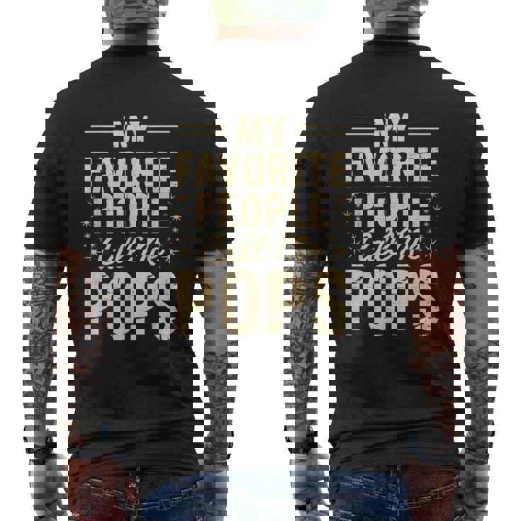 My Favorite People Call Me Pops Fathers Day メンズTシャツ バックプリント