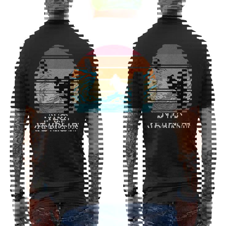 My Lucky Kite サーフィンシャツ ヴィンテージ サンセット ビーチ メンズTシャツ バックプリント