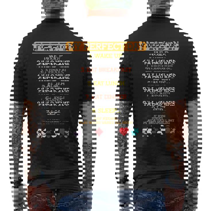 My Perfect Day ボードゲーム 恋人 ボードゲーム 面白い メンズTシャツ バックプリント