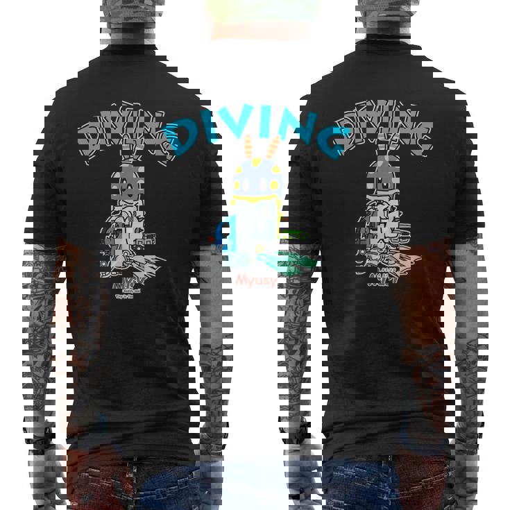 Myusy ダイビング用品 準備 メンズTシャツ バックプリント