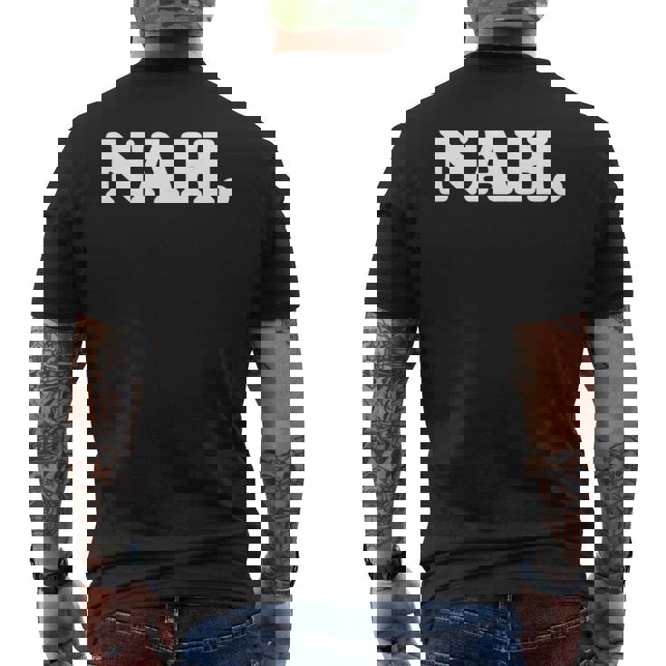 Nah Minimalist Nihilist Pessimist Introvert Graphic 長袖tシャツ メンズTシャツ バックプリント