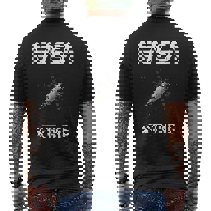 Nasa アルテミスミッション オリオン宇宙船 メンズTシャツ バックプリント