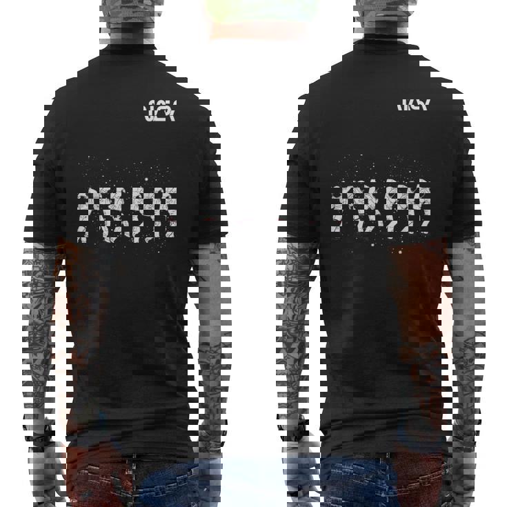 Nasa宇宙飛行士ダンシングワームロゴ メンズTシャツ バックプリント