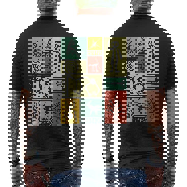 Nazca Linesナスカラインズ ペルージオグリフモンキー 宇宙飛行士 スパイダー レトロ メンズTシャツ バックプリント