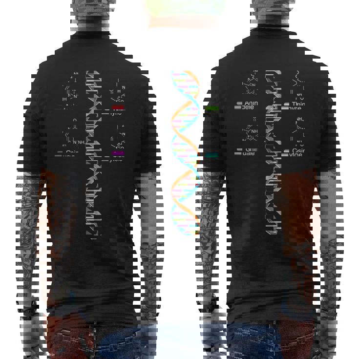 Nerdy Dna Helix 遺伝学 進化 生物学 科学教師 メンズTシャツ バックプリント