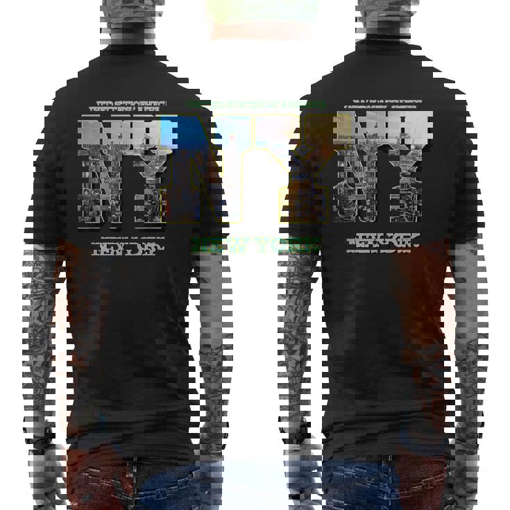 New York Citykyline Outfit I Love New York New York City メンズTシャツ バックプリント