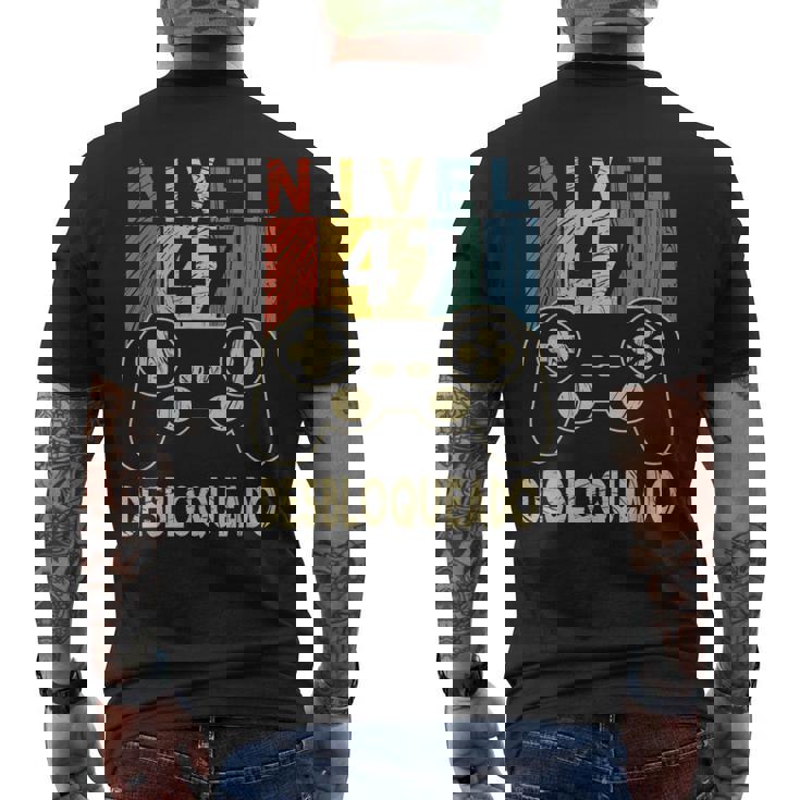 Nivel 47 Desbloqueado Gamer 47 Años Cumpleaños Camiseta Hombre Estampado Espalda