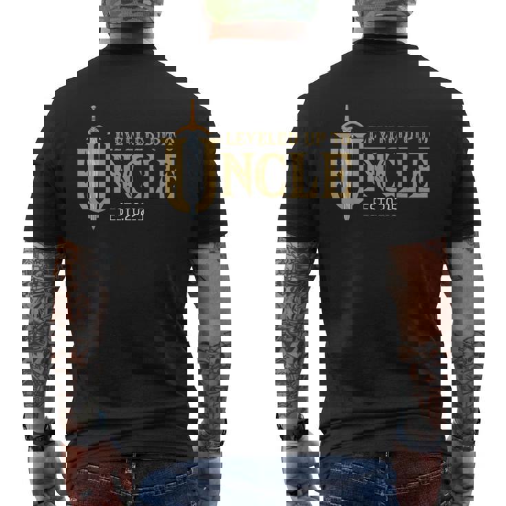 Nivelado Hasta El Tío Est 2025 Nivel Desbloqueado Tío Juegos Camiseta Hombre Estampado Espalda