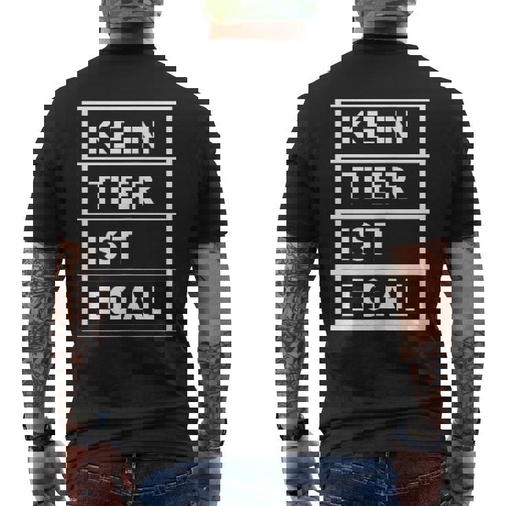 No Animal Is No Matter Animal Protection メンズTシャツ バックプリント