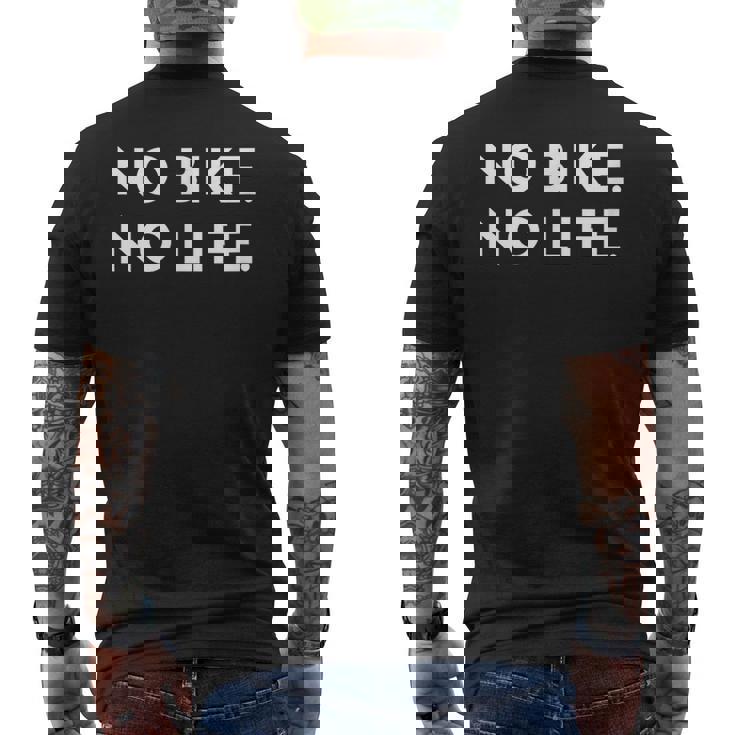No Bike No Life オートバイギフト メンズTシャツ バックプリント