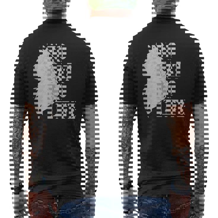 No Cat No Life メンズTシャツ バックプリント