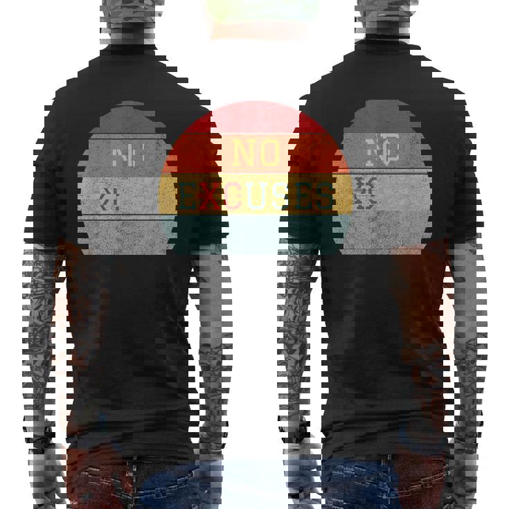 No Excuses クロスカントリー 陸上競技 ランニング メンズTシャツ バックプリント