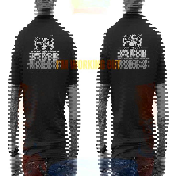 No Me Hables Estoy Haciendo Ejercicio Camiseta Hombre Estampado Espalda
